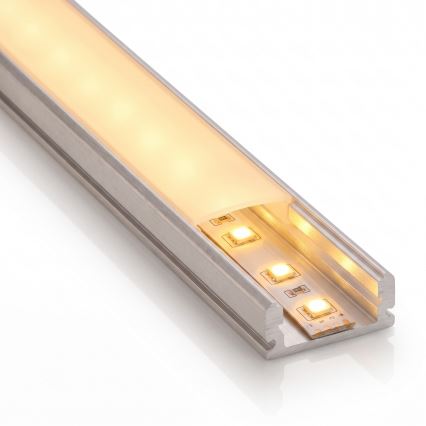 SADA 1x LED Pásek MYLIVING LIGHTSTRIP LED/22W/230V 5 m + 5x vestavný profil 1 m stříbrná/bílá