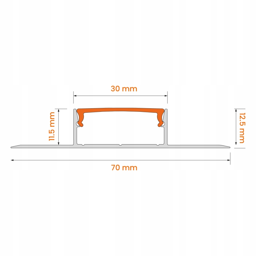 SADA 1x LED Pásek se senzorem pohybu FLEX LED/3,6W/4xAA 2 m + 2x vestavný profil 1 m stříbrná/bílá