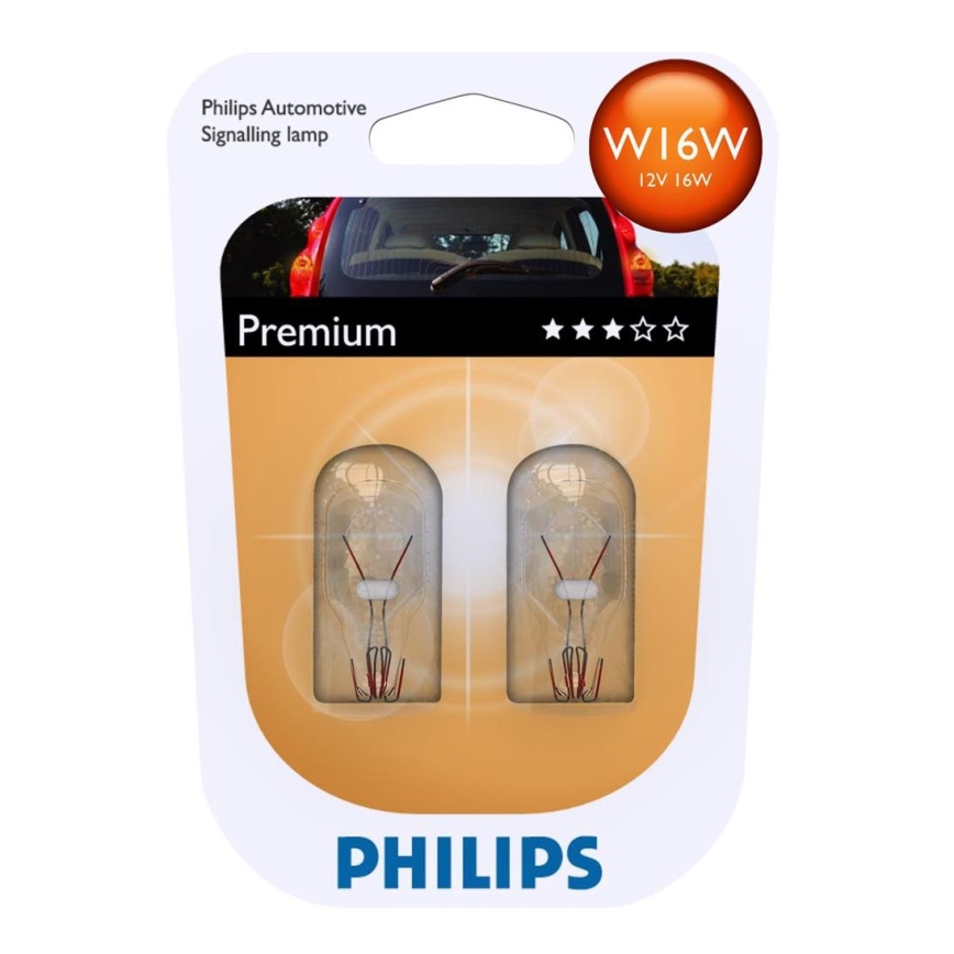 SADA 2x Autožárovka Philips VISION 12067B2 W16W W2,1x9,5d/16W/12V