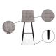SADA 2x Barová židle HOKER 105x44 cm šedá