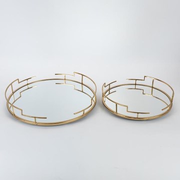 SADA 2x Dekorační podnos pr. 39/30,5 cm