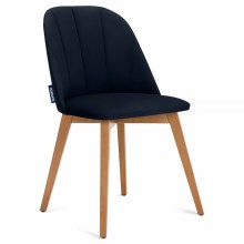 SADA 2x Jídelní židle RIFO 86x48 cm tmavě modrá/buk