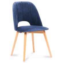 SADA 2x Jídelní židle TINO 86x48 cm tmavě modrá/buk