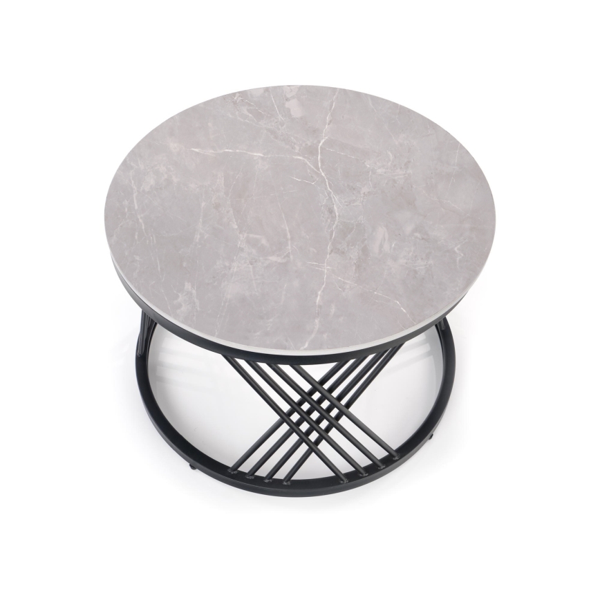 SADA 2x Konferenční stolek ELEGRA 60/40 cm šedá