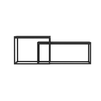 SADA 2x Konferenční stolek LEKA 72x45/60x45 cm černá