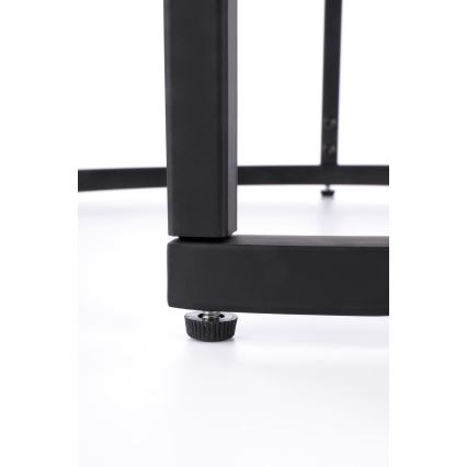 SADA 2x Konferenční stolek OREO pr. 43/53 cm černá/ořech