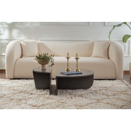 SADA 2x Konferenční stolek ORION 90x60/85x30 cm antracit