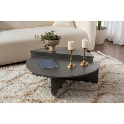 SADA 2x Konferenční stolek ORION 90x60/85x30 cm antracit