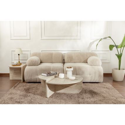 SADA 2x Konferenční stolek ORION 90x60/85x30 cm béžová