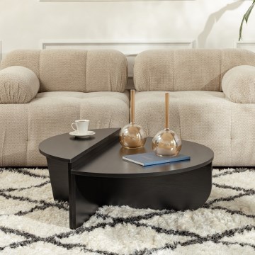 SADA 2x Konferenční stolek ORION 90x60/85x30 cm černá