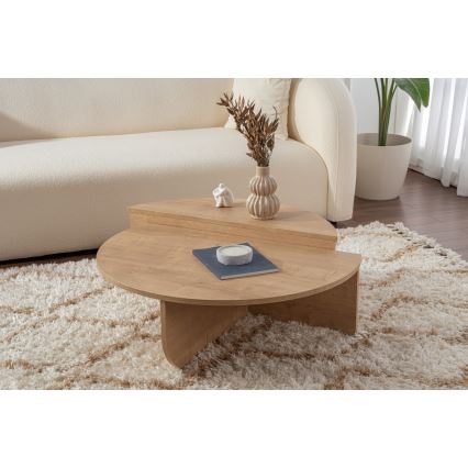 SADA 2x Konferenční stolek ORION 90x60/85x30 cm dub