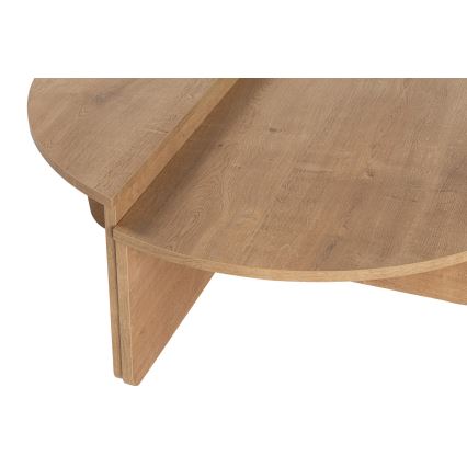 SADA 2x Konferenční stolek ORION 90x60/85x30 cm dub