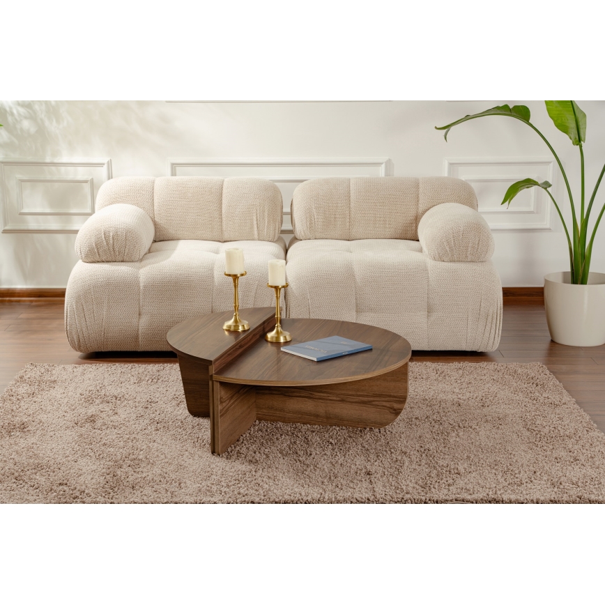 SADA 2x Konferenční stolek ORION 90x60/85x30 cm ořech