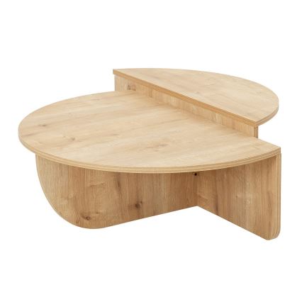 SADA 2x Konferenční stolek PODIUM 90x60/85x30 cm dub