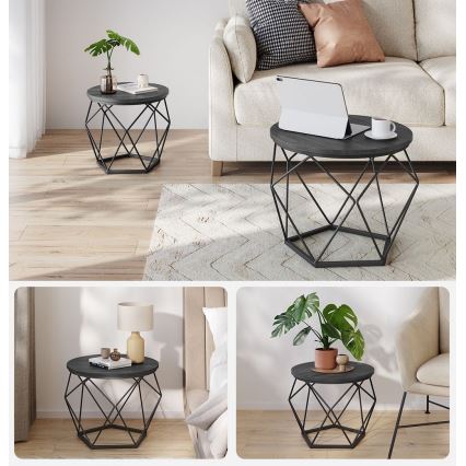 SADA 2x Konferenční stolek TALIA 50/40 cm černá