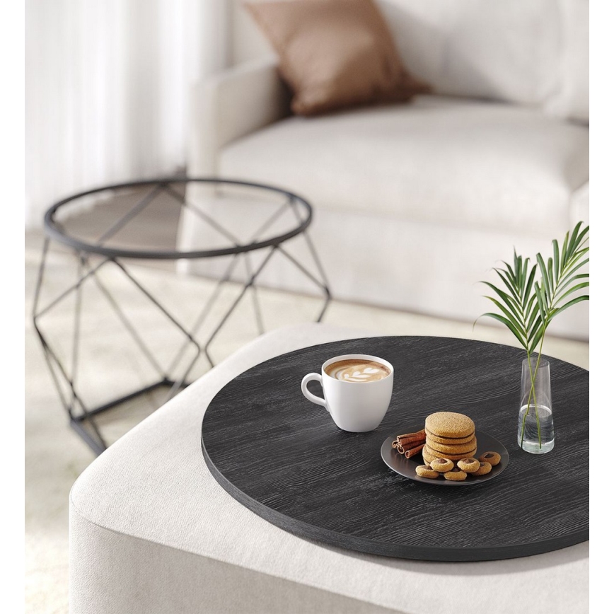 SADA 2x Konferenční stolek TALIA 50/40 cm černá