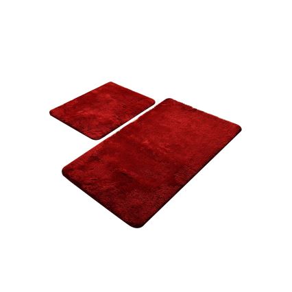 SADA 2x Koupelnová předložka 60/100 cm červená