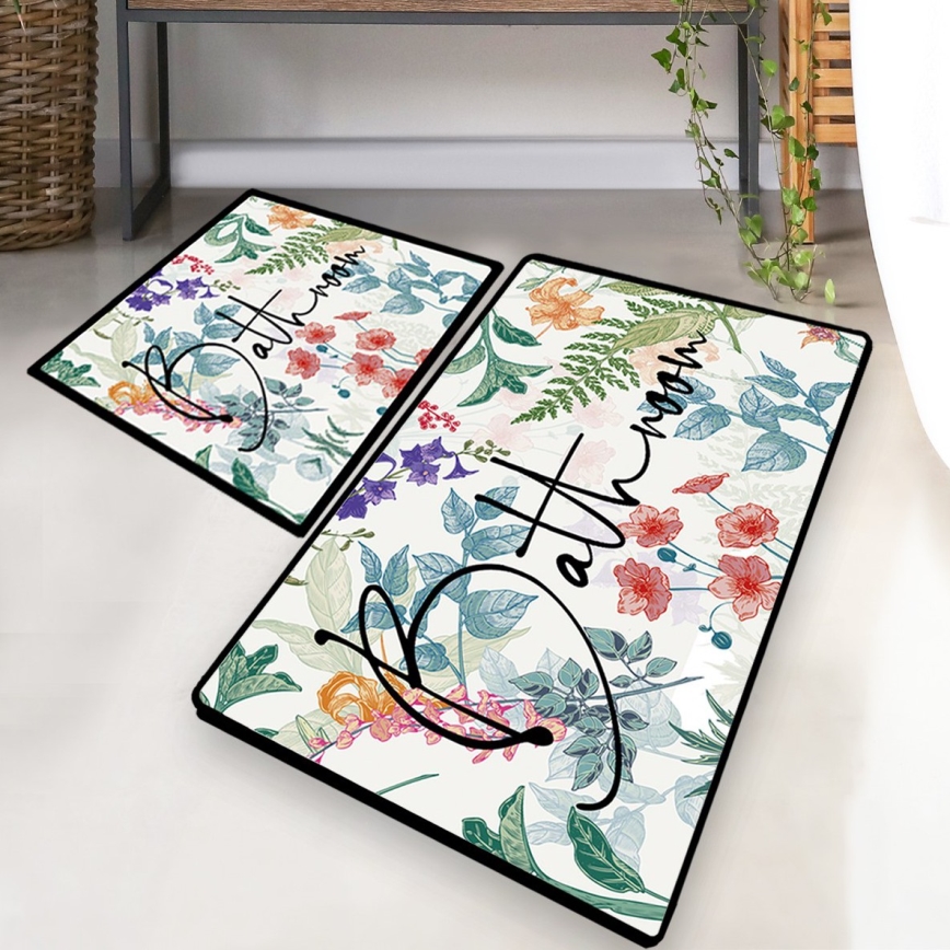 SADA 2x Koupelnová předložka 60/100 cm pestrobarevná
