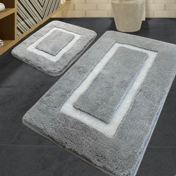 SADA 2x Koupelnová předložka 60/100 cm šedá