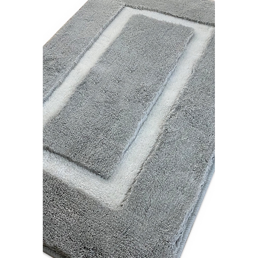 SADA 2x Koupelnová předložka 60/100 cm šedá