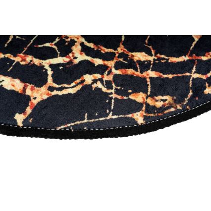 SADA 2x Koupelnová předložka GOLDES 60/100 cm černá/zlatá