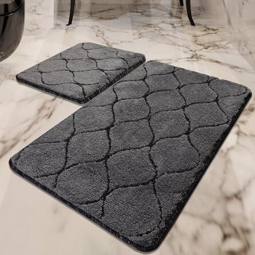 SADA 2x Koupelnová předložka INFINITY 60/100 cm antracit