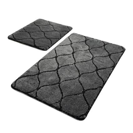 SADA 2x Koupelnová předložka INFINITY 60/100 cm antracit