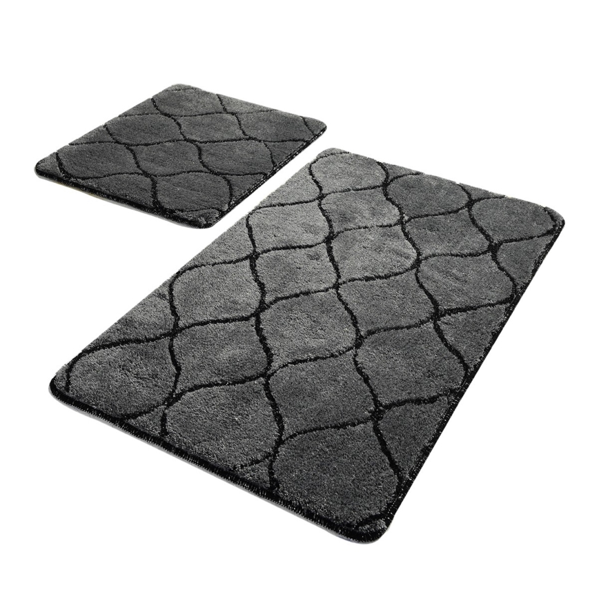 SADA 2x Koupelnová předložka INFINITY 60/100 cm antracit