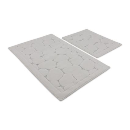 SADA 2x Koupelnová předložka LINO 60/100 cm béžová