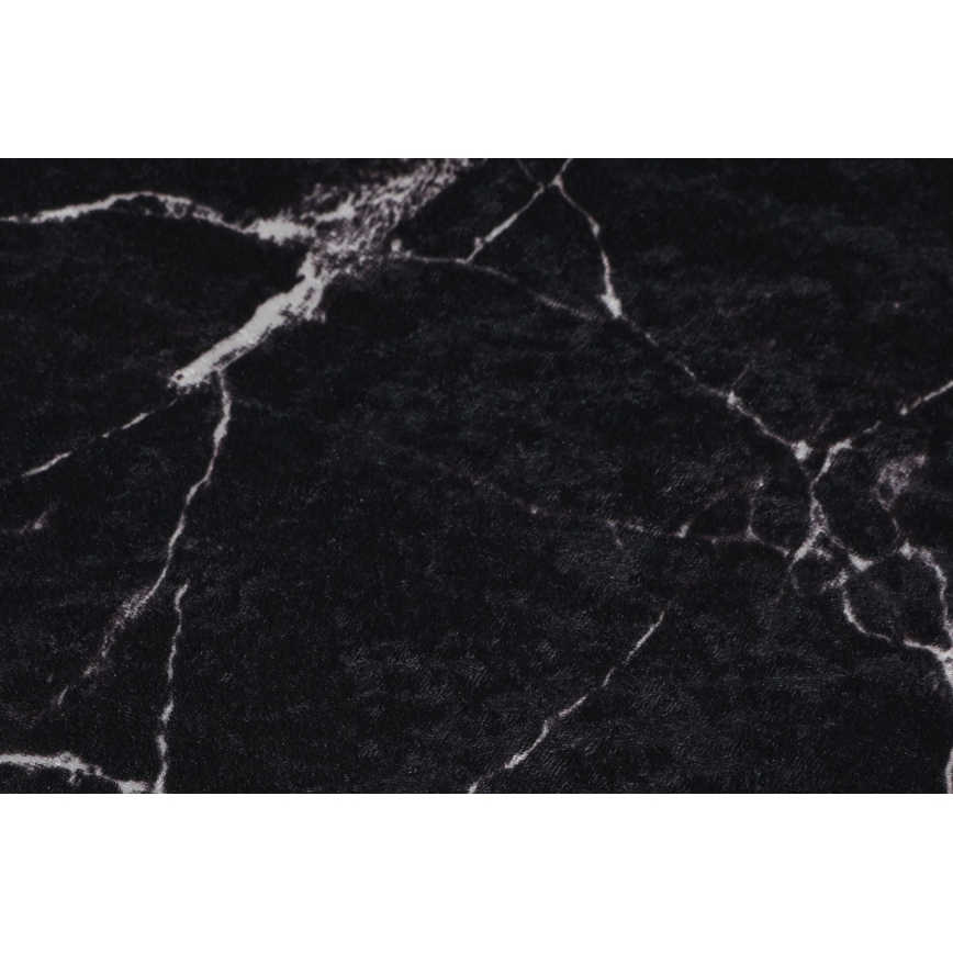 SADA 2x Koupelnová předložka MARBLE 50x60/60x100 cm černá