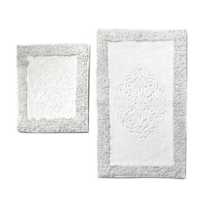 SADA 2x Koupelnová předložka PIANTE 60/100 cm bílá