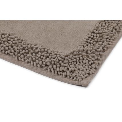 SADA 2x Koupelnová předložka PIANTE 60/100 cm hnědá