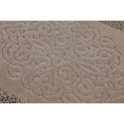 SADA 2x Koupelnová předložka PIANTE 60/100 cm hnědá