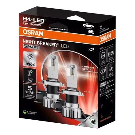 SADA 2x LED Autožárovka NIGHT BREAKER H4 P43t/20/19W/12V - Osram