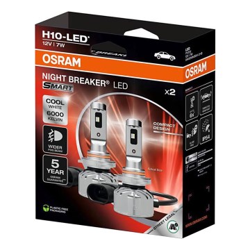 SADA 2x LED Autožárovka NIGHT BREAKER SMART H10 PY20d/7W/12V 6000K - Osram