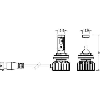 SADA 2x LED Autožárovka NIGHT BREAKER SMART HB4 P22d/10W/12V 6000K - Osram
