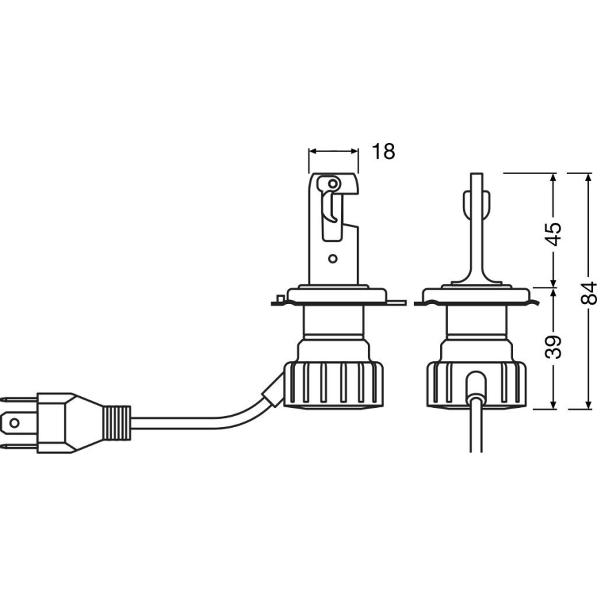 SADA 2x LED Autožárovka NIGHT BREAKER VINTAGE H4 P43T/20W/12V 3000K - Osram
