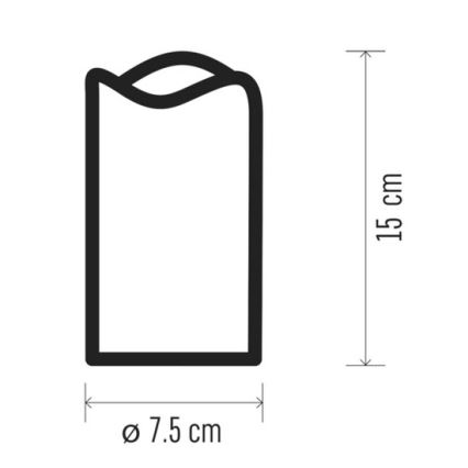 SADA 2x LED Dekorační svíčky 2xLED/0,06W/3xAAA + dálkové ovládání