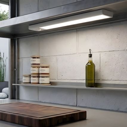 SADA 2x LED Nabíjecí osvětlení nábytku se senzorem pohybu a soumraku VIRO LED/1,2W/3,7V 800 mAh 3000/4000/6500K 30 cm bílá