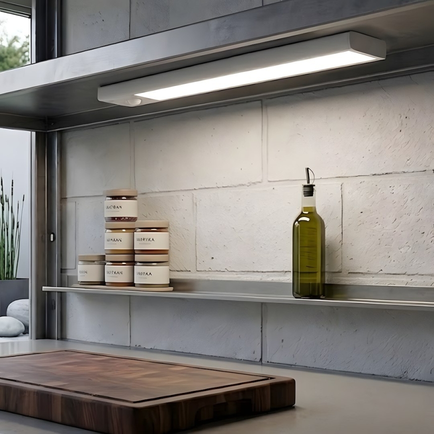 SADA 2x LED Nabíjecí osvětlení nábytku se senzorem pohybu a soumraku VIRO LED/1,2W/3,7V 800 mAh 3000/4000/6500K 30 cm bílá