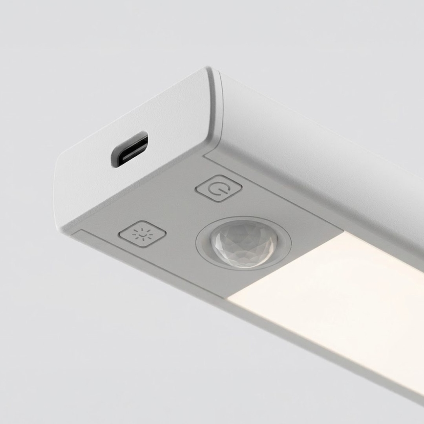 SADA 2x LED Nabíjecí osvětlení nábytku se senzorem pohybu a soumraku VIRO LED/1,2W/3,7V 800 mAh 3000/4000/6500K 30 cm bílá