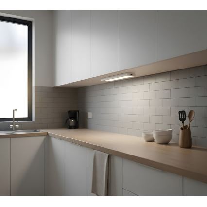 SADA 2x LED Nabíjecí osvětlení nábytku se senzorem pohybu a soumraku VIRO LED/1W/3,7V 800 mAh 3000/4000/6500K 20 cm bílá