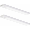 SADA 2x LED Nabíjecí osvětlení nábytku se senzorem pohybu a soumraku VIRO LED/1,2W/3,7V 800 mAh 3000/4000/6500K 30 cm bílá