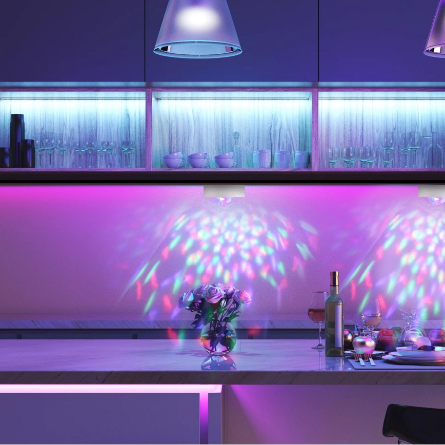 SADA 2x LED RGB Stmívatelné dekorační svítidlo FESTA 3xAAA/4,5V + dálkové ovládání