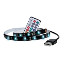 SADA 2x LED RGB Pásek pro TV s dálkovým ovladačem IP65 LED/USB 50cm