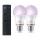 SADA 2x LED RGB Stmívatelná žárovka Philips SMART A60 E27/8,5W/230V 2200-6500K + dálkové ovládání