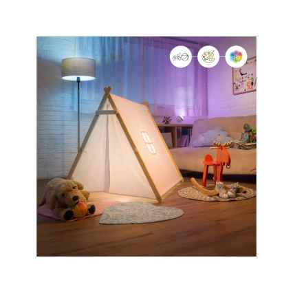 SADA 2x LED RGBW Stmívatelná žárovka A60 E27/9W/230V 2200-6500K Wi-Fi + dálkové ovládání - WiZ