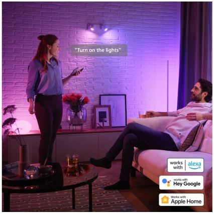 SADA 2x LED RGBW Stmívatelná žárovka Philips Hue White And Color Ambiance GU5,3/MR16/6,3W/12V 2000-6500K