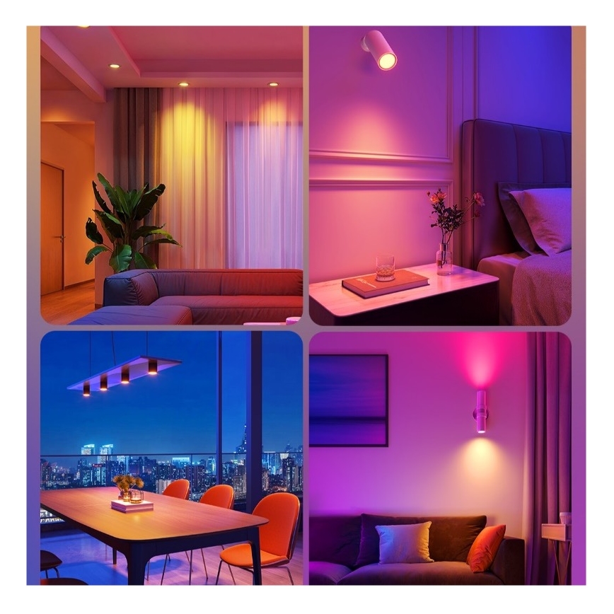 SADA 2x LED RGBWW Stmívatelná žárovka E14/5W/230V 2700-6500K Wi-Fi - Govee