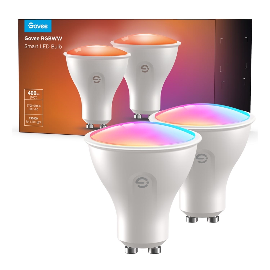 SADA 2x LED RGBWW Stmívatelná žárovka GU10/4,8W/230V 2700-6500K Wi-Fi - Govee